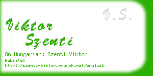 viktor szenti business card